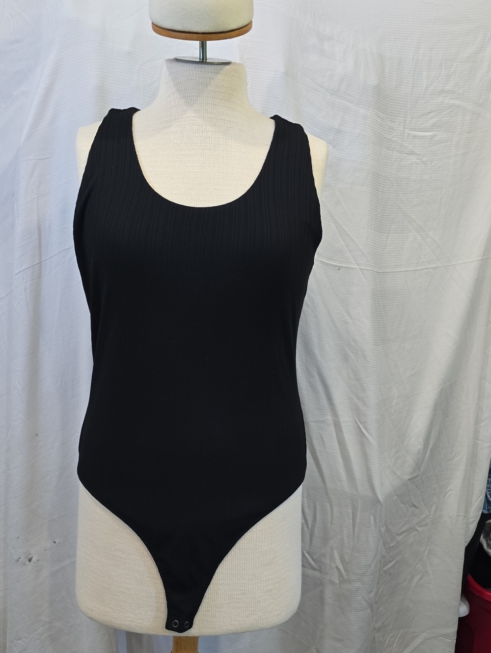 Banana Republic Black Ribbed One-Piece Swimsuit